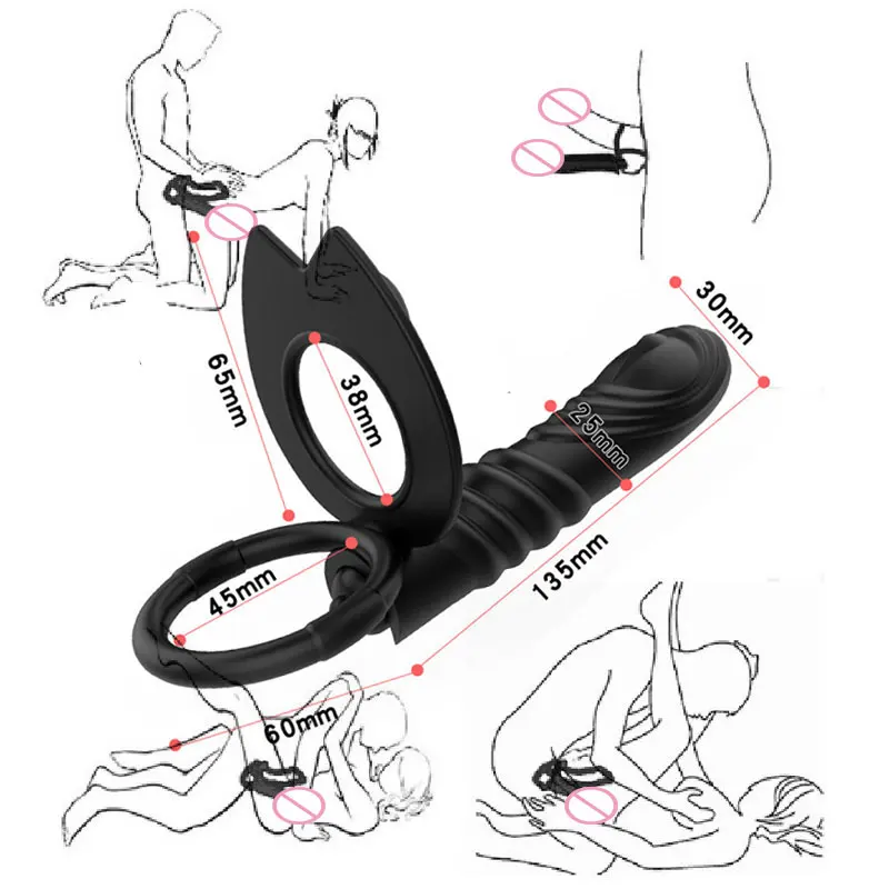 Двойное проникновение на фаллоимитатор Анальная пробка G точка пуля вибратор