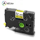 Лента для принтера S631, 12 мм, черная на желтом цвете