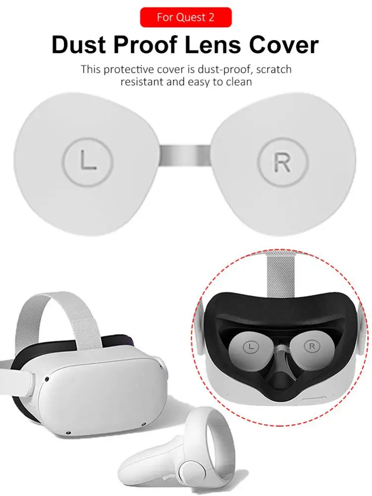 Защитный чехол для объектива VR с защитой от царапин Quest 2 пылезащитный