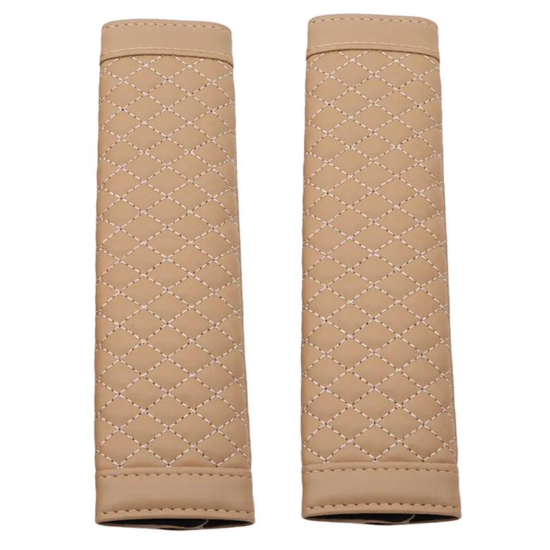 

Universal Car Seat Belts Covers Mens Leather Black Car Padding Seatbelt Auto-Covers In Cars Interior Accessories