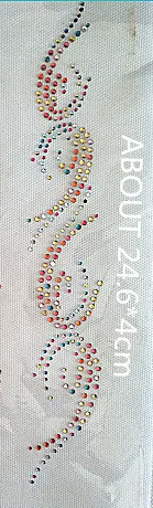 8 шт./лот красочный край платья Горячая фиксация Стразы термоклейкие Переводные