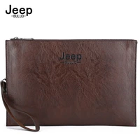 jeep buluo fashion business style mens handbag soft pu leather clutch bag male card wallets elegant leisure stylish men pouch
