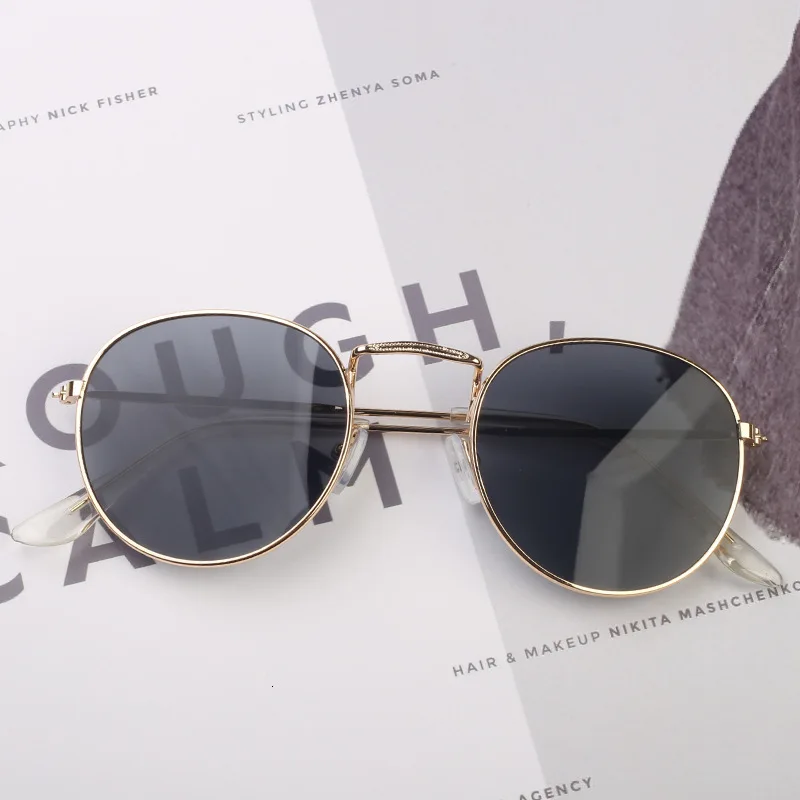 Zheng Shuang оригинальные солнцезащитные очки в коробке металлические с тонкими