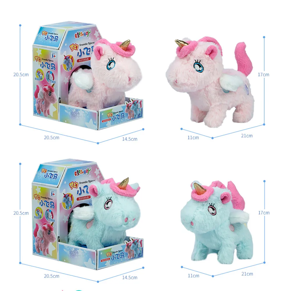 2020 забавные игрушки электрическая ходьба единорог плюшевая игрушка с набивным