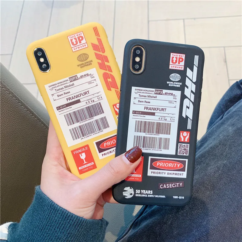 Экспресс пара DHL чехол для телефона с рисунком iPhone 12 mini 11 Pro Max X XS XR 8 7 6 Plus SE 2020