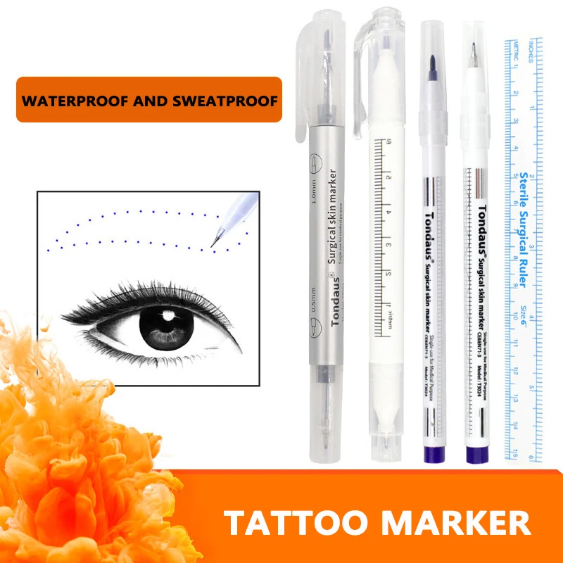 Тату-маркер для бровей и кожи полуперманентный тату-маркер ручка с измерительной
