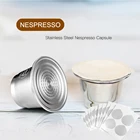 Многоразовые кофейные капсулы для Nepsresso, из нержавеющей стали, с фольгой, многоразовые кофейные фильтры