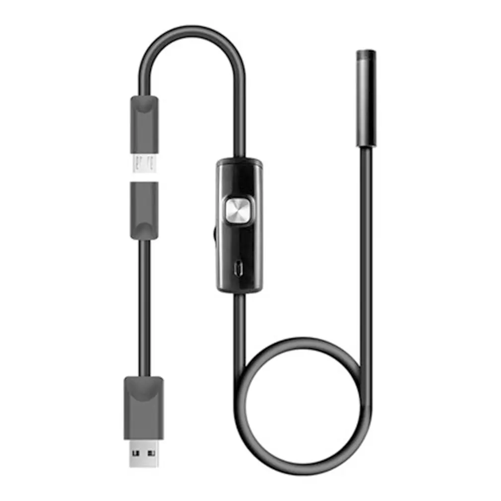 

1M 7mm Endoscope IP67 Waterproof Inspection Borescope Camera Camera Flexible for Android PC Notebook 6LEDs Adjustable