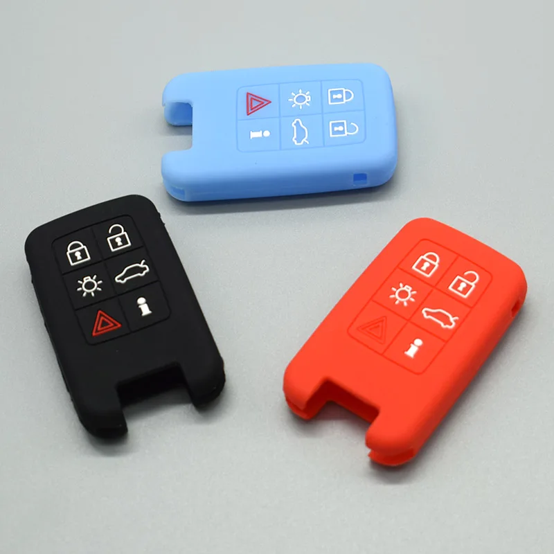 

car key silicone set cover case shell for volvo xc90 v70 s60 s40 s80 xc60 smart remote protector car shop gift