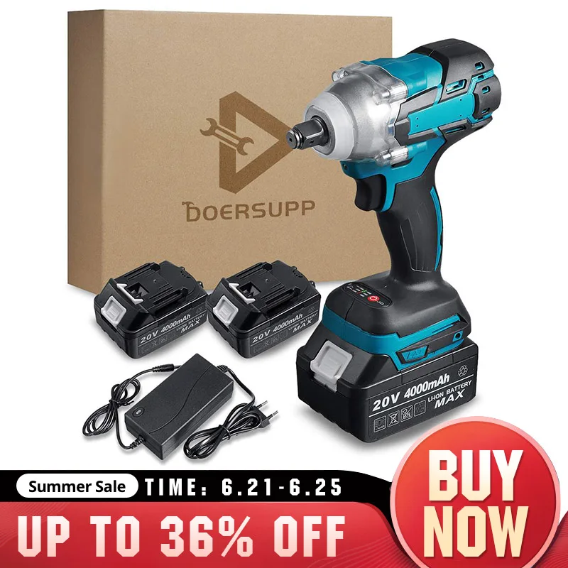 Новинка 1/2 нм бесщеточный Электрический ударный гайковерт перезаряжаемый 7000