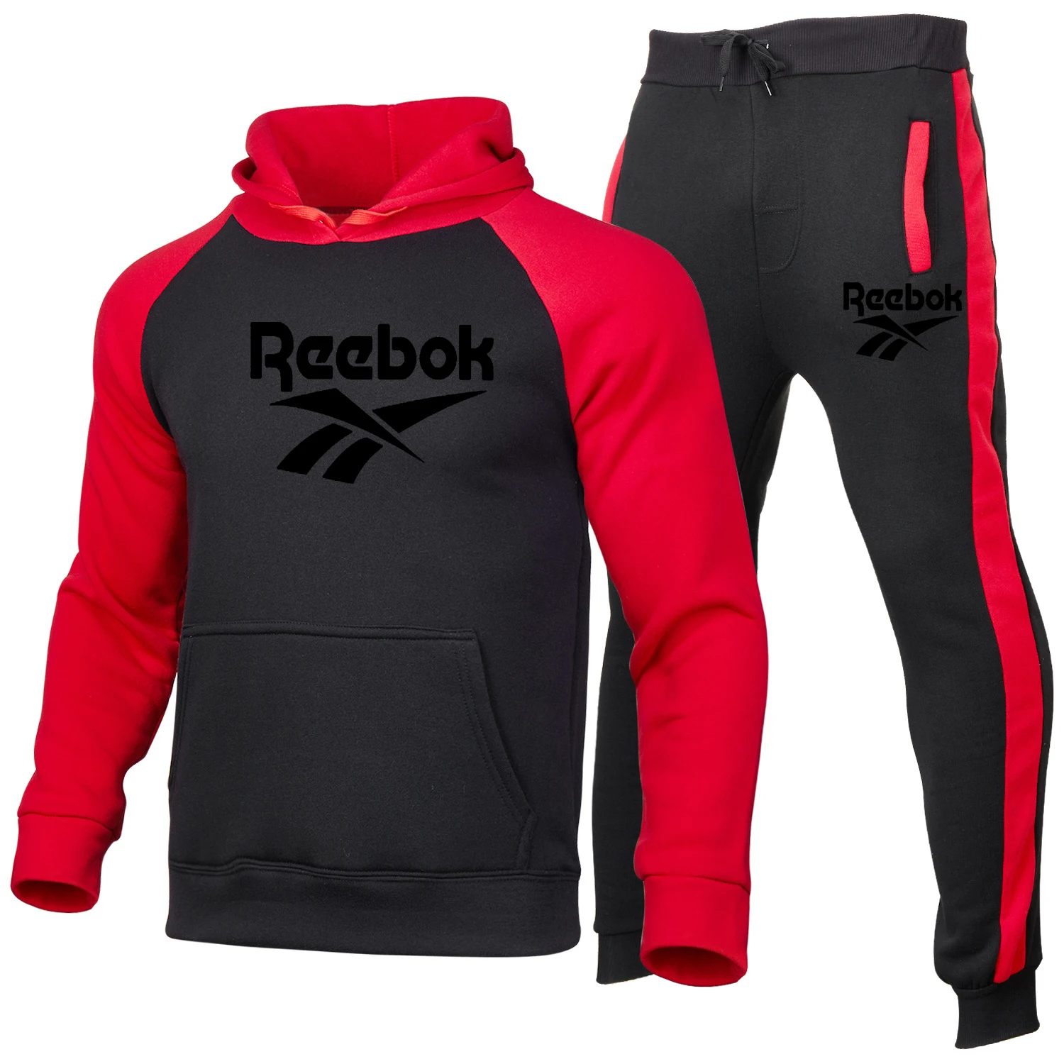 

2021 New Men's Autumn And Winter High Quality Cotton Sportswear Hooded Pullover Two-Piece + Pants Sports Track Suit S-3XL