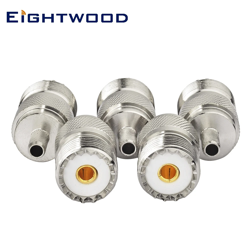 Eightwood 5 шт. UHF гнездо Женский РЧ коаксиальный разъем адаптера обжимной LMR195 RG58