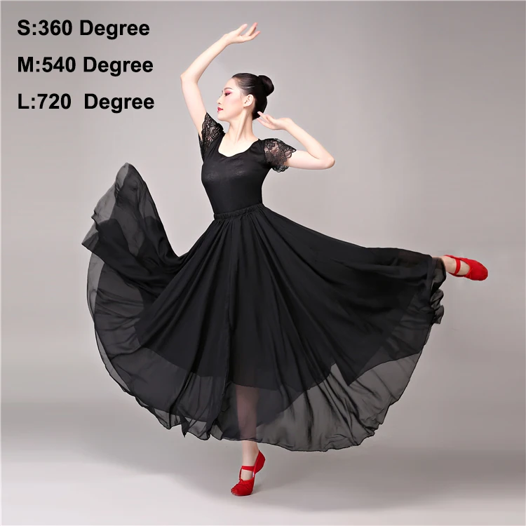 Skirts Color 4 9 цветов, юбка для фламенко для взрослых, для танца живота, однотонный танцевальный костюм, платья для женщин, для коррида, фестиваль, испанское представление - Цвет: Skirts Color 4