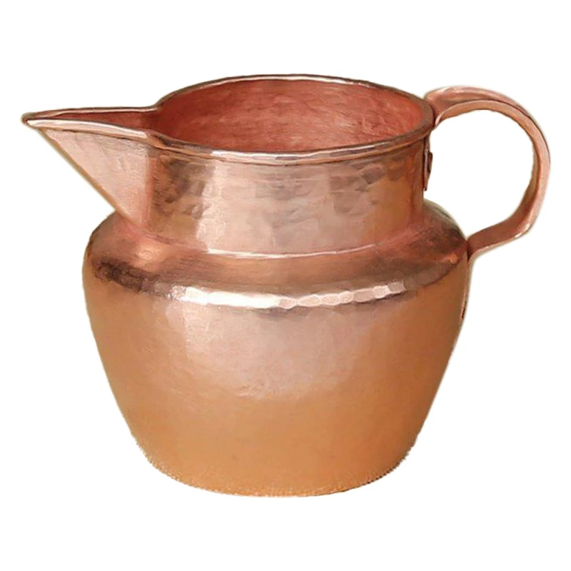 

Толстый чайник ручной работы из чистой меди, посуда, кастрюля, фиолетовая ручка