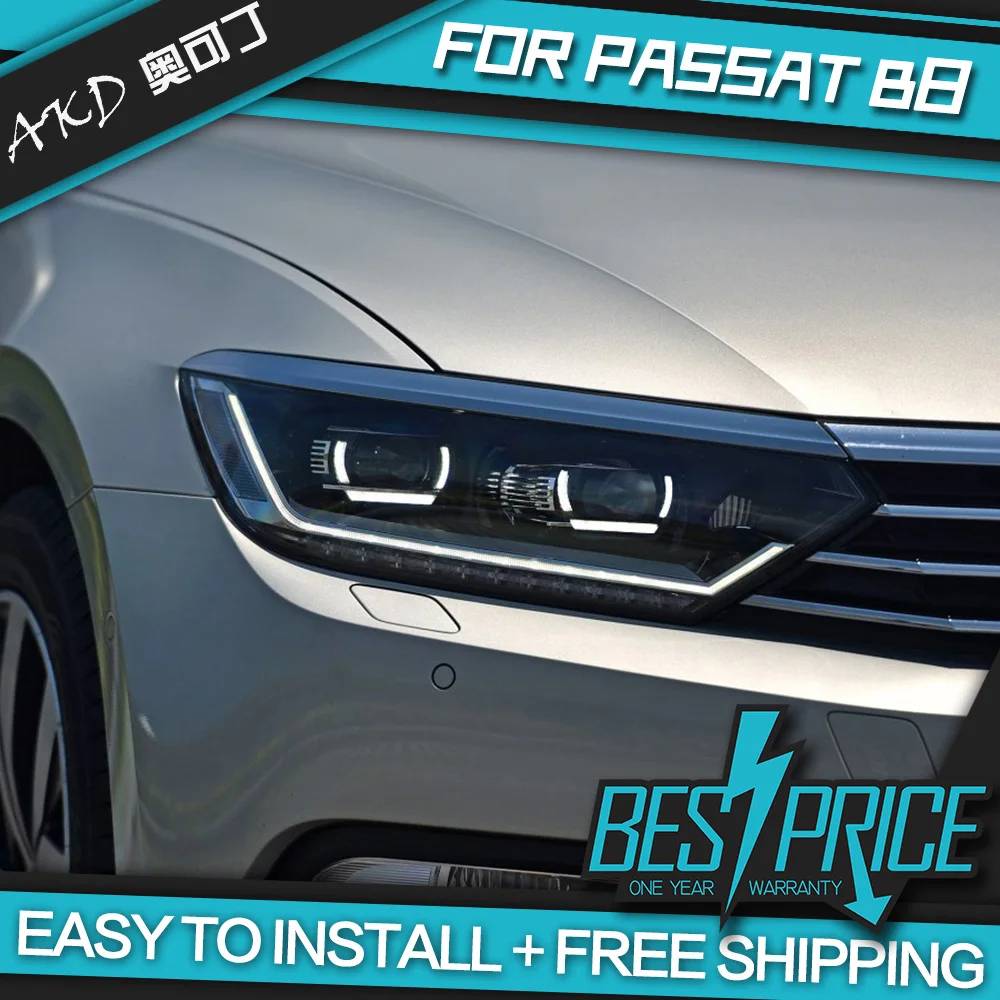 Автомобильный Стайлинг для Passat B8 EUR фары 2017 2018 светодиодный задний фонарь DRL