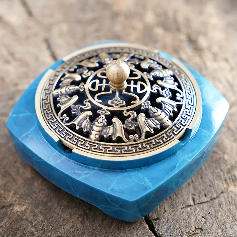 

Chinese Brass Incense Burner Luxury Charcoal Living Room Smoke Fountain Incense Burner Incienso Quemador Home Decor DB60XX