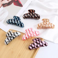 korea hair claw clips horsetail hairgrips large shark clip ponytail holders geometric pattern hairpin headwear accessories