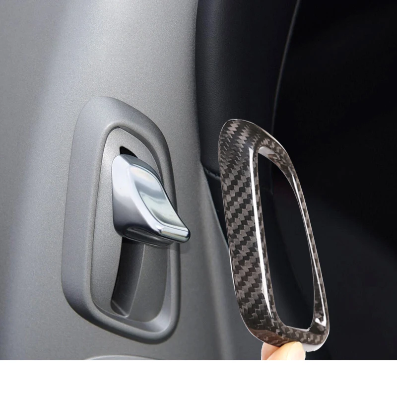 Prezzo Anello Di Decorazione Della Maniglia Del Sedile Del Telaio Di Protezione Della Maniglia Di Regolazione Del Seggiolino Auto In Fibra Di Carbonio Per Interni Accessori Porsche 718/911