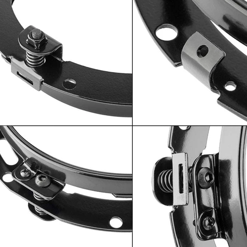 

2PCs Mounting Bracket for 7Inch LED Headlight Round Ring Headlight Mount Lamp Holder Brackets for Jeep Wrangler