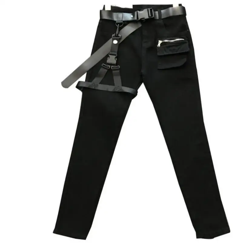 Женские джинсы с карманами на молнии черные джинсовые брюки-карандаш Стрейчевые