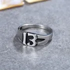 Классическое уникальное кольцо с цифрами на удачу для мужчин, модное кольцо в стиле панк из нержавеющей стали с цифрами 13, кольцо с алфавитом для женщин, амулет, ювелирные изделия, подарок