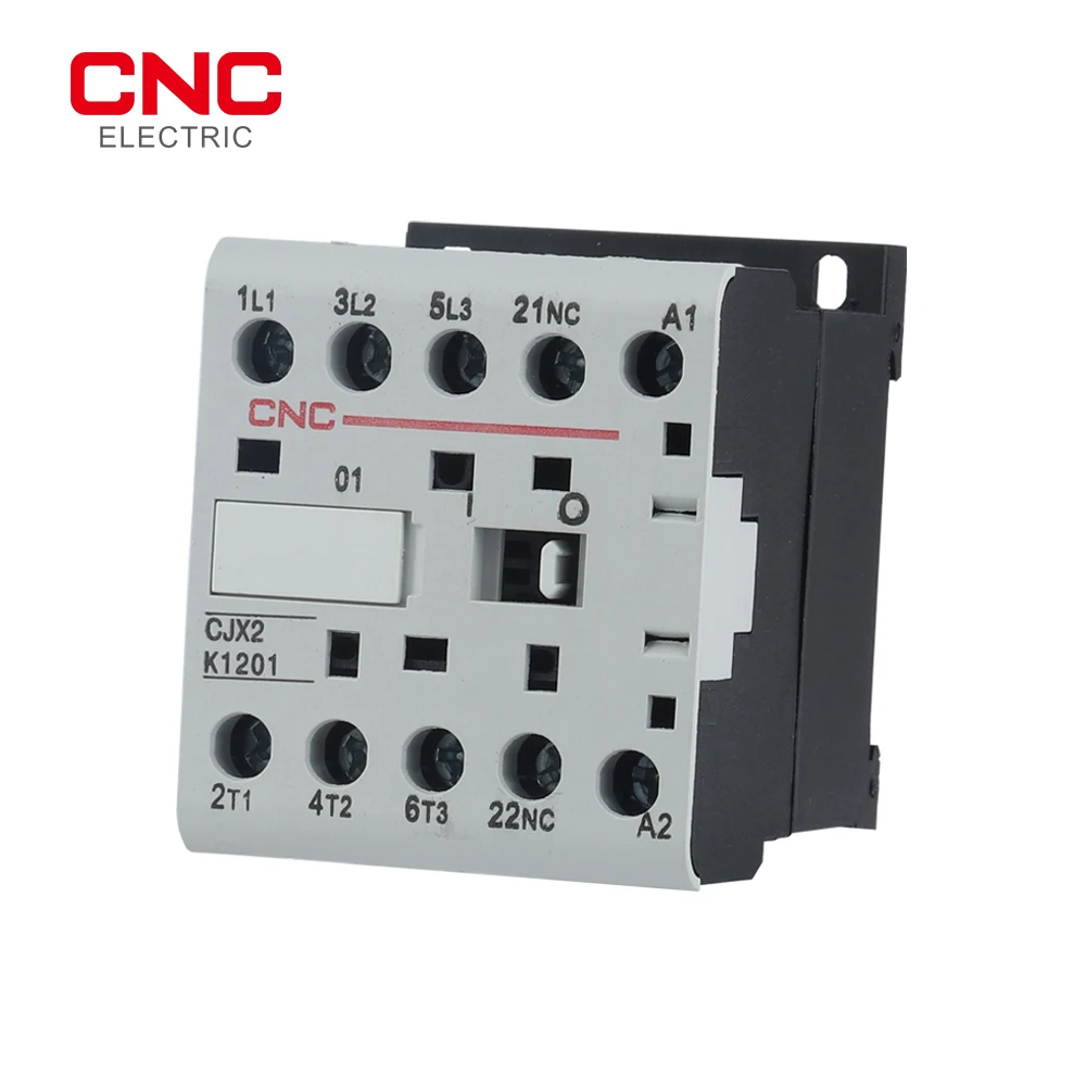 CNC CJX2-K Din Rail 220V Mini AC Контактор 3P 3main 1NO/3main 1NC катушка напряжения 50/60 Гц 6A 9A 12A |
