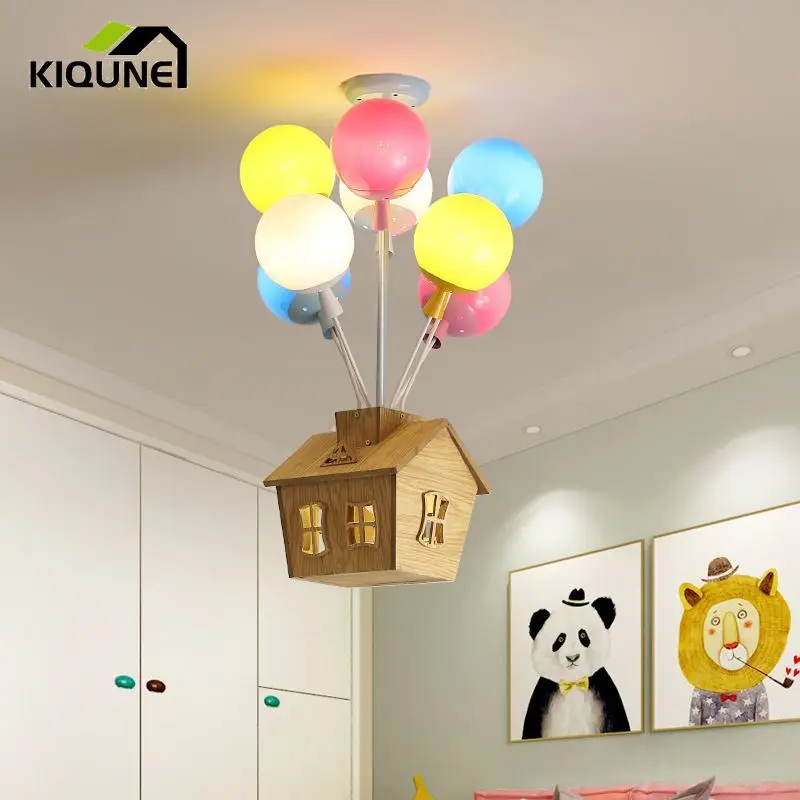 

Современная потолочная лампа в виде воздушных шаров для детской комнаты, акриловые Железные изделия, лампа для спальни для мальчиков и дево...