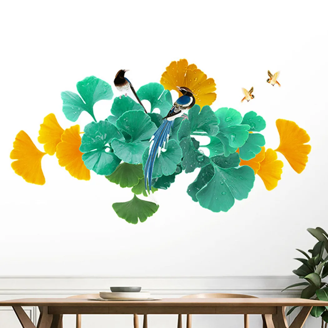 

Leaves Wall Sticker Living Room PVC Room Stickers Wall Art Bedroom Birds