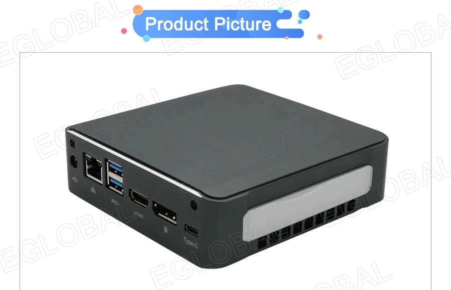 Eglobal карманный Вентилятор охлаждения игровой ПК Intel Pentium Gold 5405U Core i3 8145U i5 8265U i7 8565U Мини ПК Windows10 HDMI2.0+ DP 4K