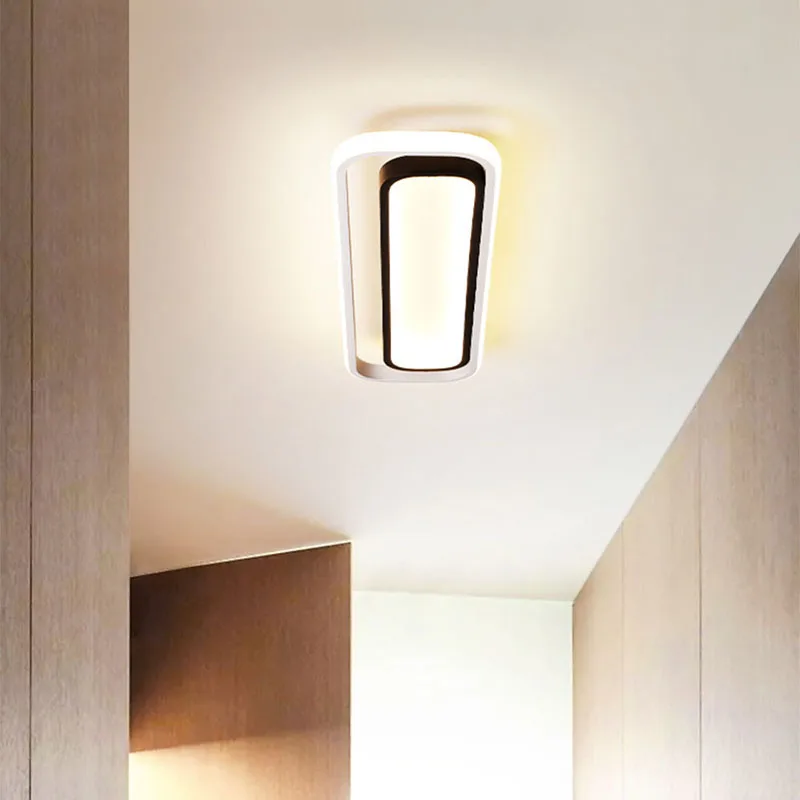 

Modern Black Grey Long Rectangle LED Ceiling Lamp for Bedroom Living Dining Study Room Loft Home Indoor Corridor Light Fixture