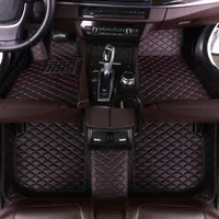 Custom Car Floor Mats for Audi A4 2010 2011 2012 2013 2014 Auto Accessories Eco Leather for Car Interior Black Coffee Xiaobaishu