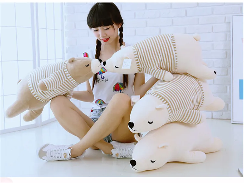 Новинка года Kawaii туалетный плюшевый полярный медведь кукла детское супер-мягкое мягкие носимых Спящий Мишка подушки детские животных Детская плюшевая игрушка Подарки