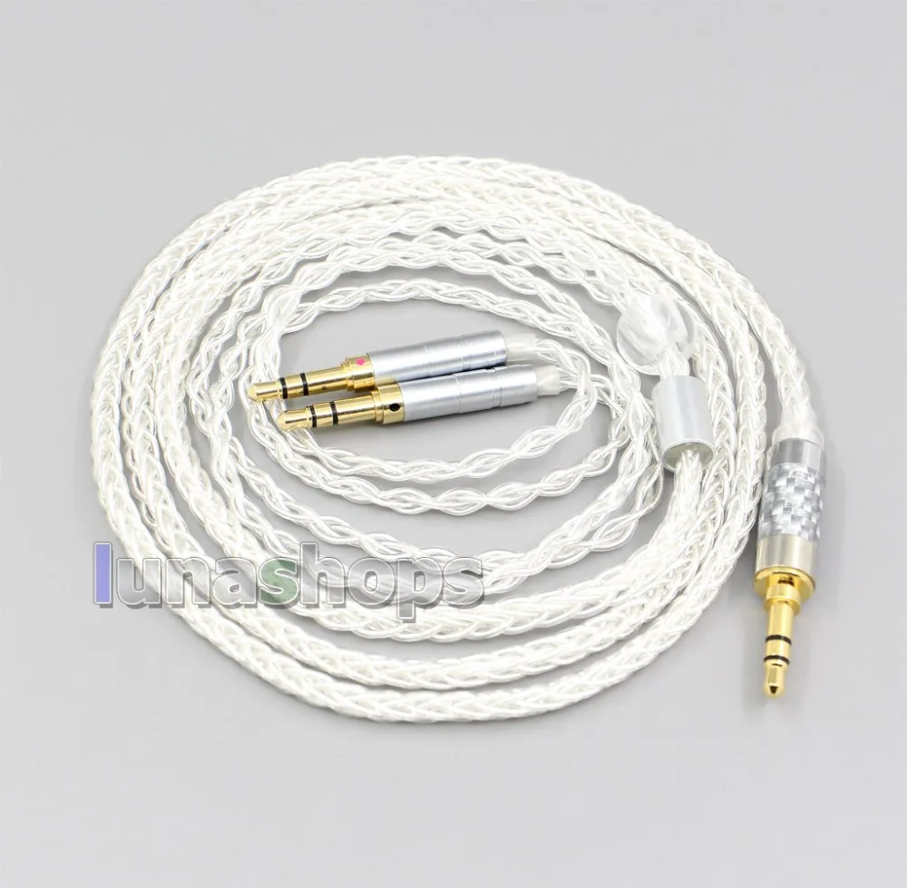 

LN006565 2.5mm 4.4mm XLR 3.5mm 8 Core Silver Plated OCC Earphone Cable For Onkyo A800 Headphone