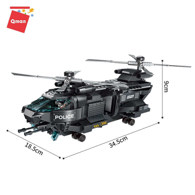 QMAN полиция Серия Летающий орел снайперская экшн Модель Набор строительных
