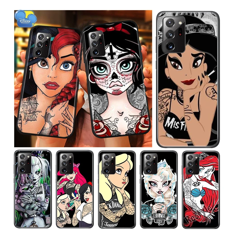 Мягкий чехол для телефона с татуировкой Принцессы Диснея Samsung Galaxy A01 A11 A12 A22 A21S A31 A41
