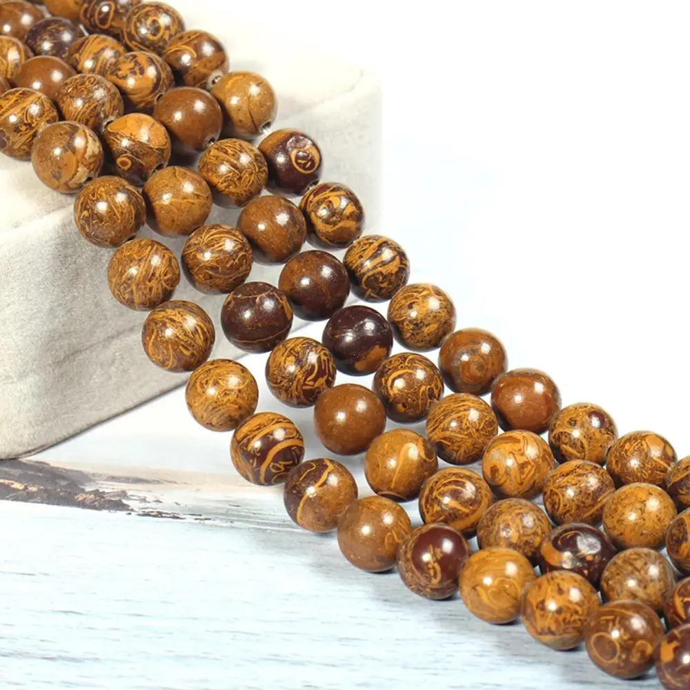 

6/8/10 мм натуральный GoldenLaceAgate круглые бусины Свободные камень бусины для самостоятельного изготовления ювелирных изделий браслет ожерелье и...