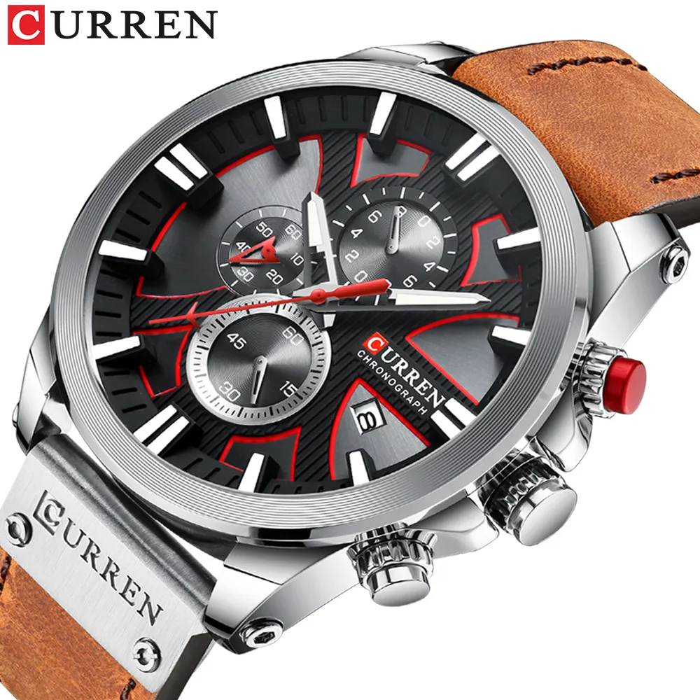 

Men's Watch Waterproof Quartz Leather-Belt Watch Six-Pin Multifunctional Calendar Men's Watch Unique Watch Casual Fashion Watch