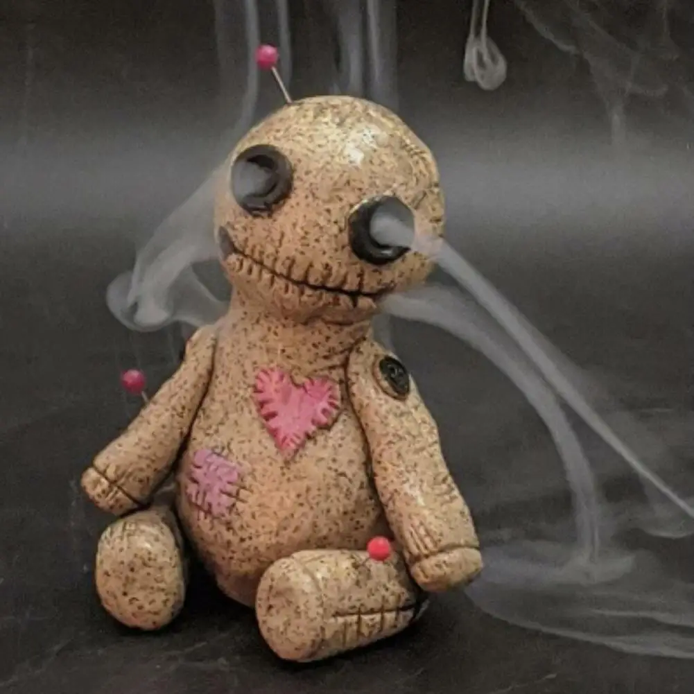 Voodoo Doll Cone Burner Incense Desktop Resin Ornament Handmade Carft Ornaments Decorative Props Home Decoration Censer | Игрушки и