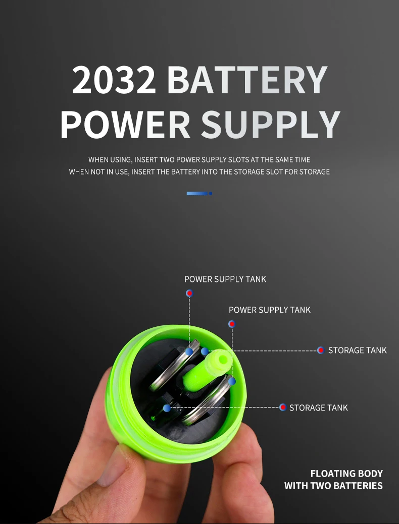 Электронный светящийся поплавок для рыбалки 1 шт. двухцветные поплавки со