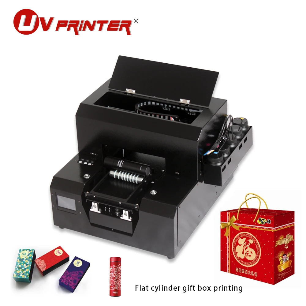 

Используется для Мобильный телефон чехол/акрил/бутылка металлическая УФ-принтер может печатать на плоской подошве или цилиндрических A4 размер портативный цветной принтер