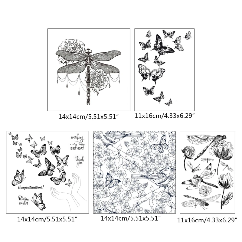 Набор прозрачных силиконовых штампов для скрапбукинга 95AA рисунок сделай сам в