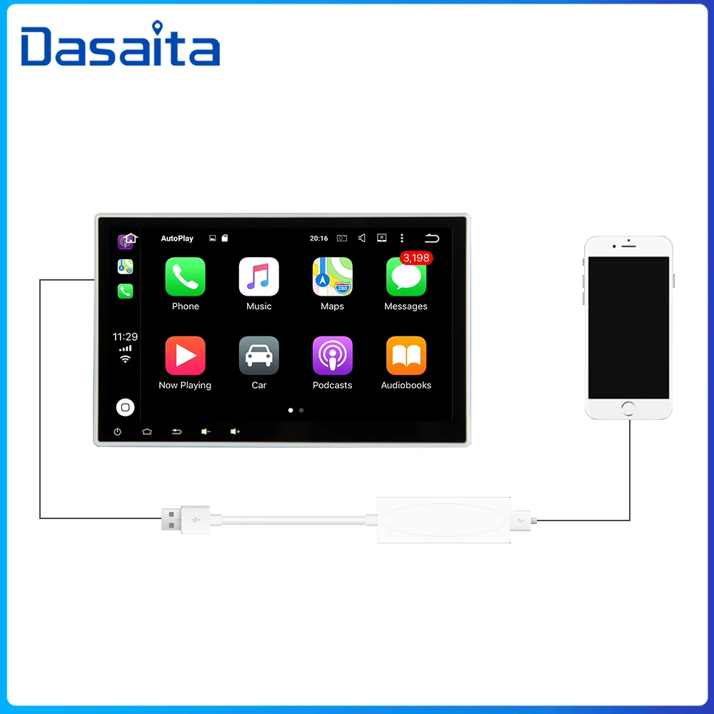 Built in Carplay 10," 2 Din автомагнитола gps Android 9,0 DSP универсальный автомобильный стерео сенсорный экран Bluetooth MP3 gps навигационная система - Color: Built in Carplay