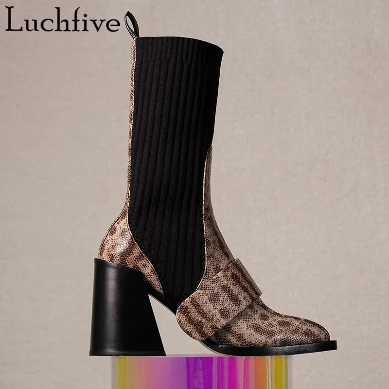 Модные шерстяные ботинки с Т образным ремешком классические короткие квадратным