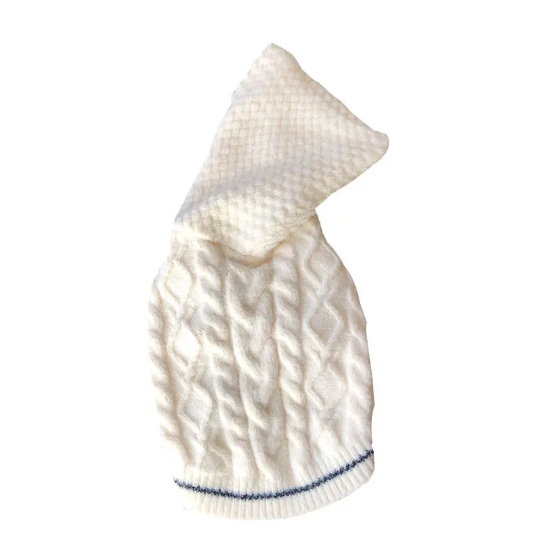 

2021 New Pet Clothes Dog Hooded Sweater Teddy Bear Dog Fat Dog Clothes Twist Pattern Hoodie Cute Puppy Casual Clothes