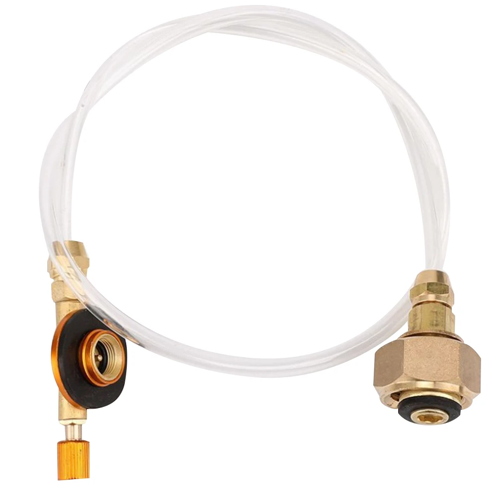 

Outdoor Stove Head Camping Flat Gas Tank Inflation Valve Valve Transparent Tube Small Size And Comfortable Carrying High Quality