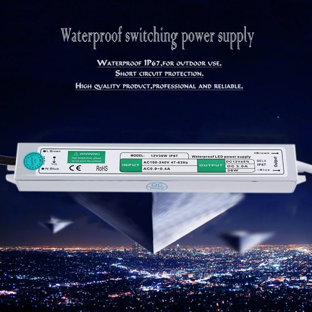 IP67 Водонепроницаемый Светодиодный источник питания электрическое оборудование