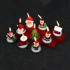 3 шт., рождественские свечи рождественские украшения, украшения для новогодней елки для домашнего стола, новый год 2022