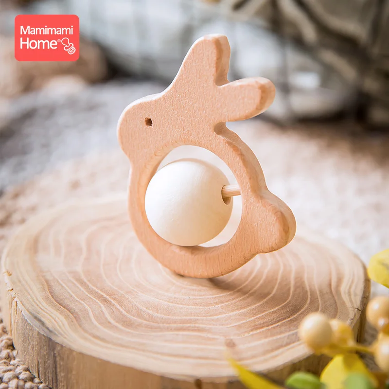 1 шт Детские деревянный Прорезыватель для зубов музыка погремушкой BPA бесплатно