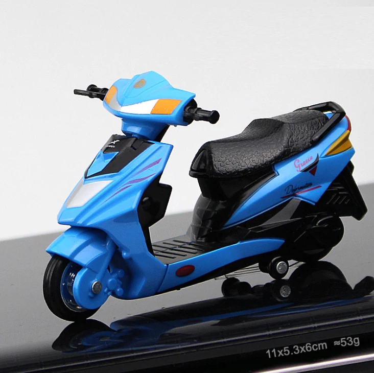 Yamaha blue Новые 1:16 масштаб педали мотоцикла сплав Пластиковые модельные автомобили 4 стиля милые модели скутеров лучшие коллокации игрушки для детей - Цвет: Yamaha blue