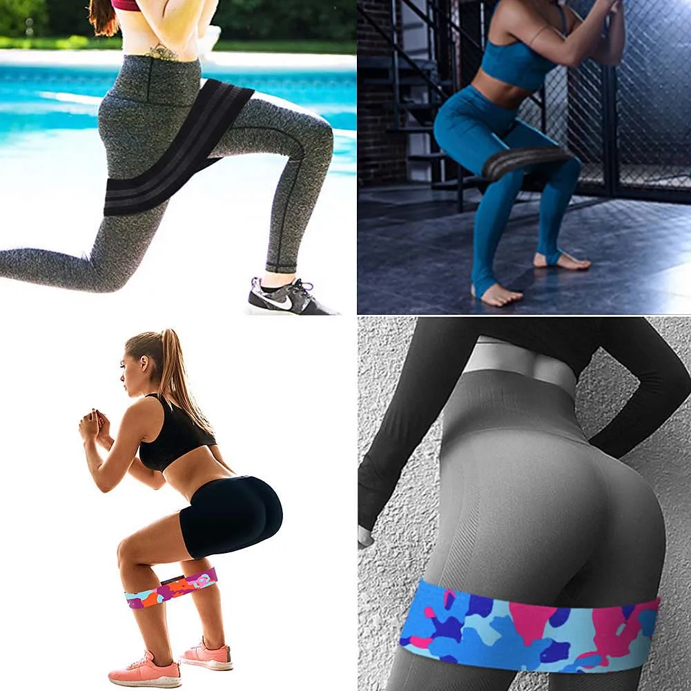Anti-Slip Hip Resistance Bands Booty Leg Exercise Elastic For Fitness Gym Yoga Stretching Training Workout Equipment | Спорт и